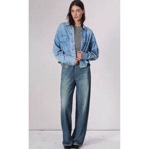 Classic Denim Wide Leg Jeans